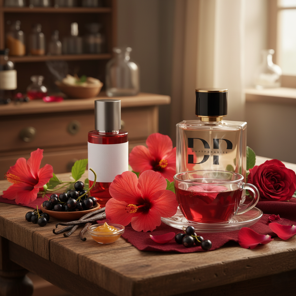 Duftharz M323 Hibiskus von Duftparadies, frischer Hibiskus-Blumenstrauß mit lebendigen roten Blüten und grünem Laub