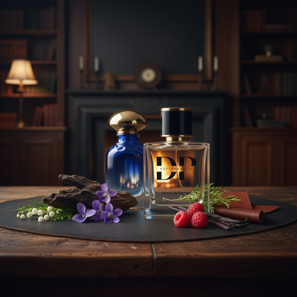 Duftparadies M318 London Parfümflasche mit eleganter Gestaltung auf weißem Hintergrund