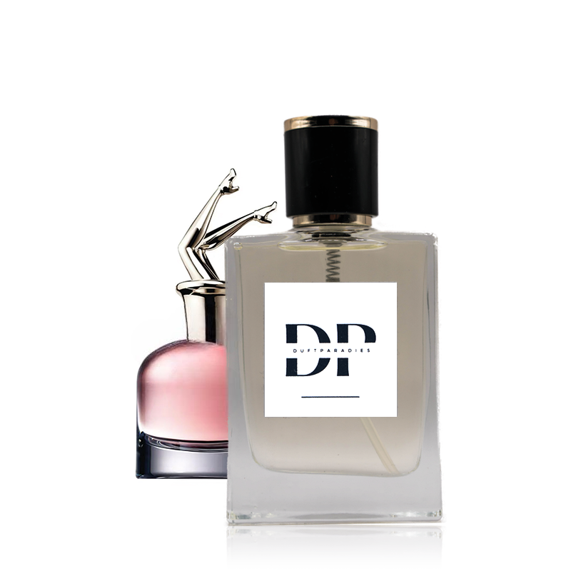 Duftparadies W74 Scandi Duftkerze in einem eleganten Glas mit warmem Licht und natürlichem Design, ideal für gemütliche Abende