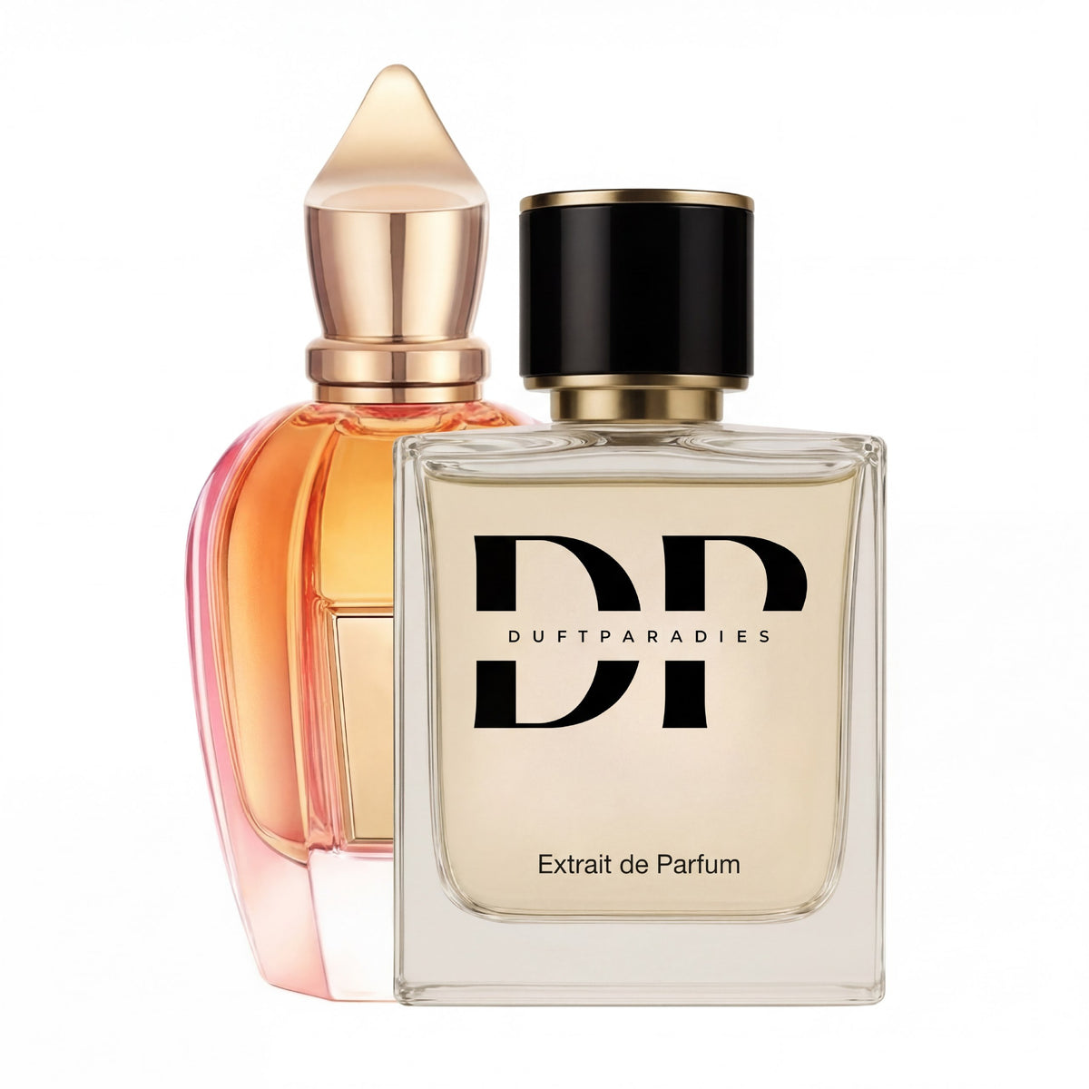 Duftparadies M337 Capital Parfümflasche mit eleganter Gestaltung, sichtbarer Duftstoff und stilvolles Design.