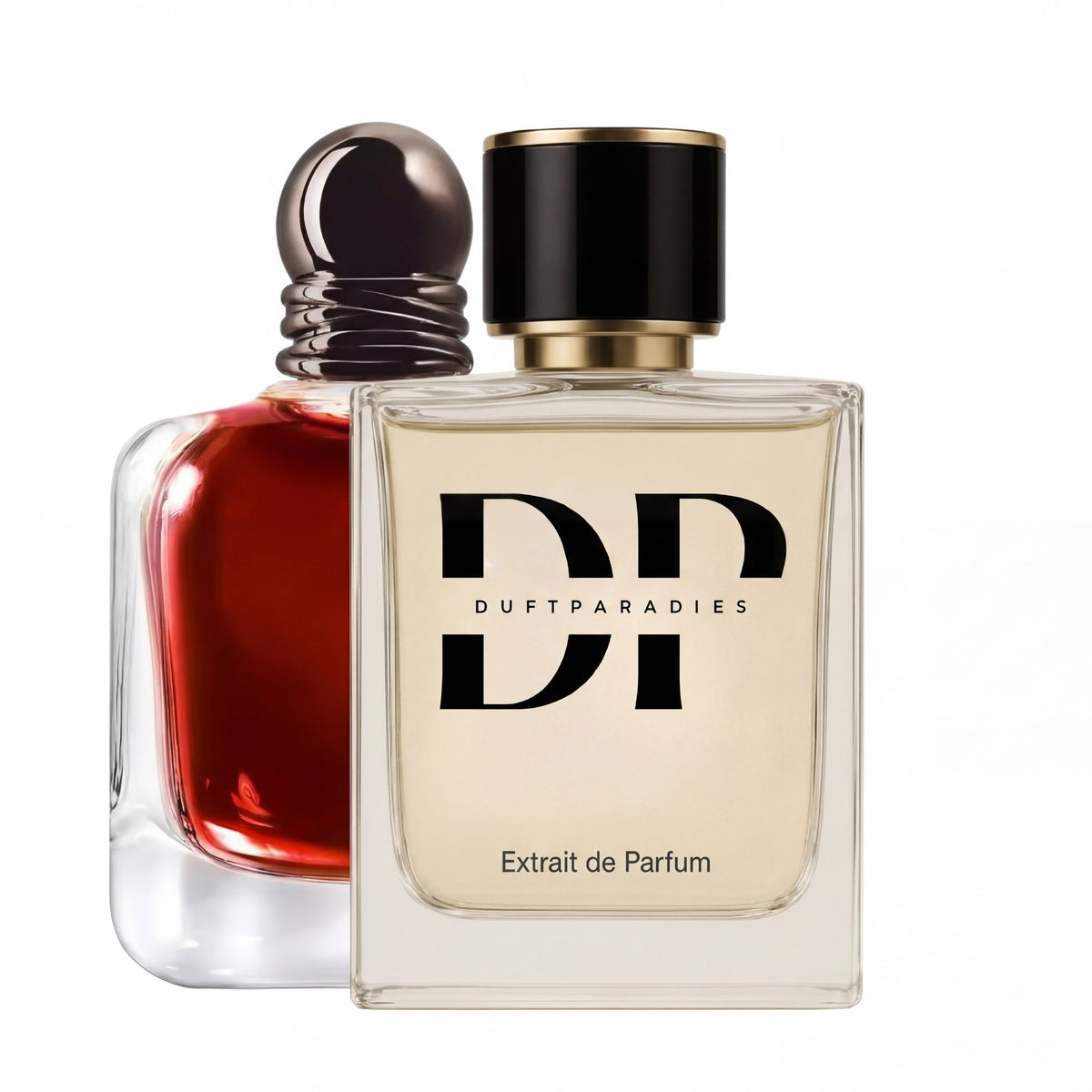 Dufparadies M342 Powerfull Duftparfüm Flasche mit elegantem Design, auf weißem Hintergrund.