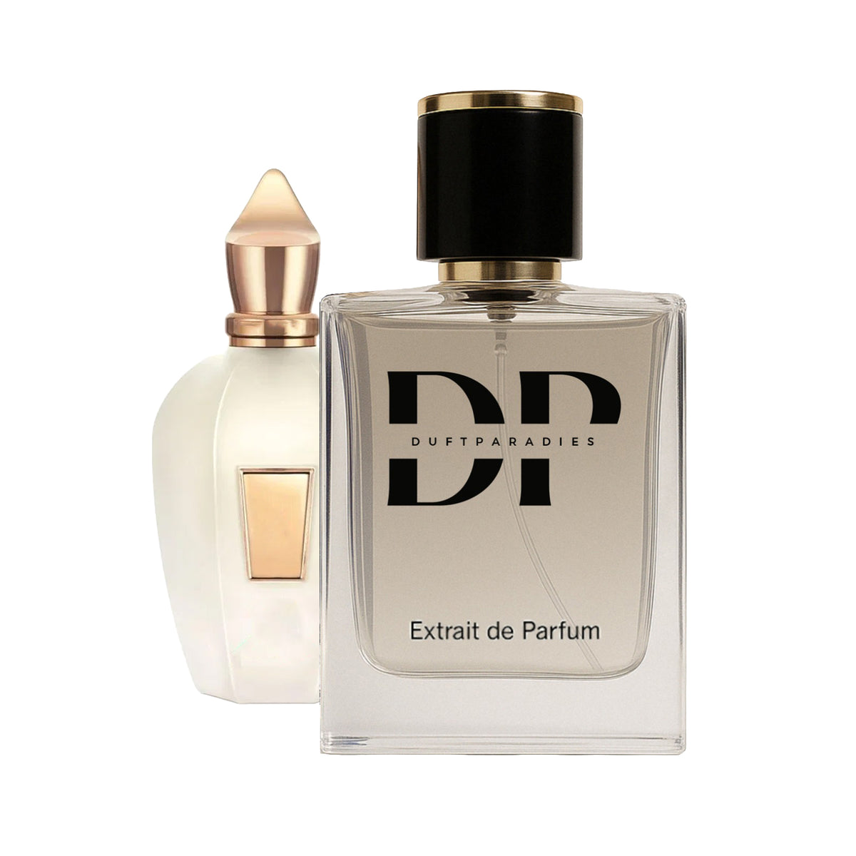 Renaissance M195 Duftparadies Parfümflasche mit elegantem Design, auf weißem Hintergrund fotografiert