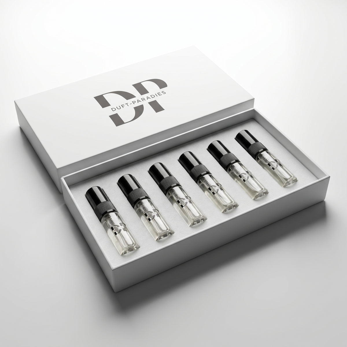 Tester-Set mit 6x 4ml Duftproben von Duftparadies, vielseitige Parfümprobier-Box, ideal zum Testen verschiedener Düfte