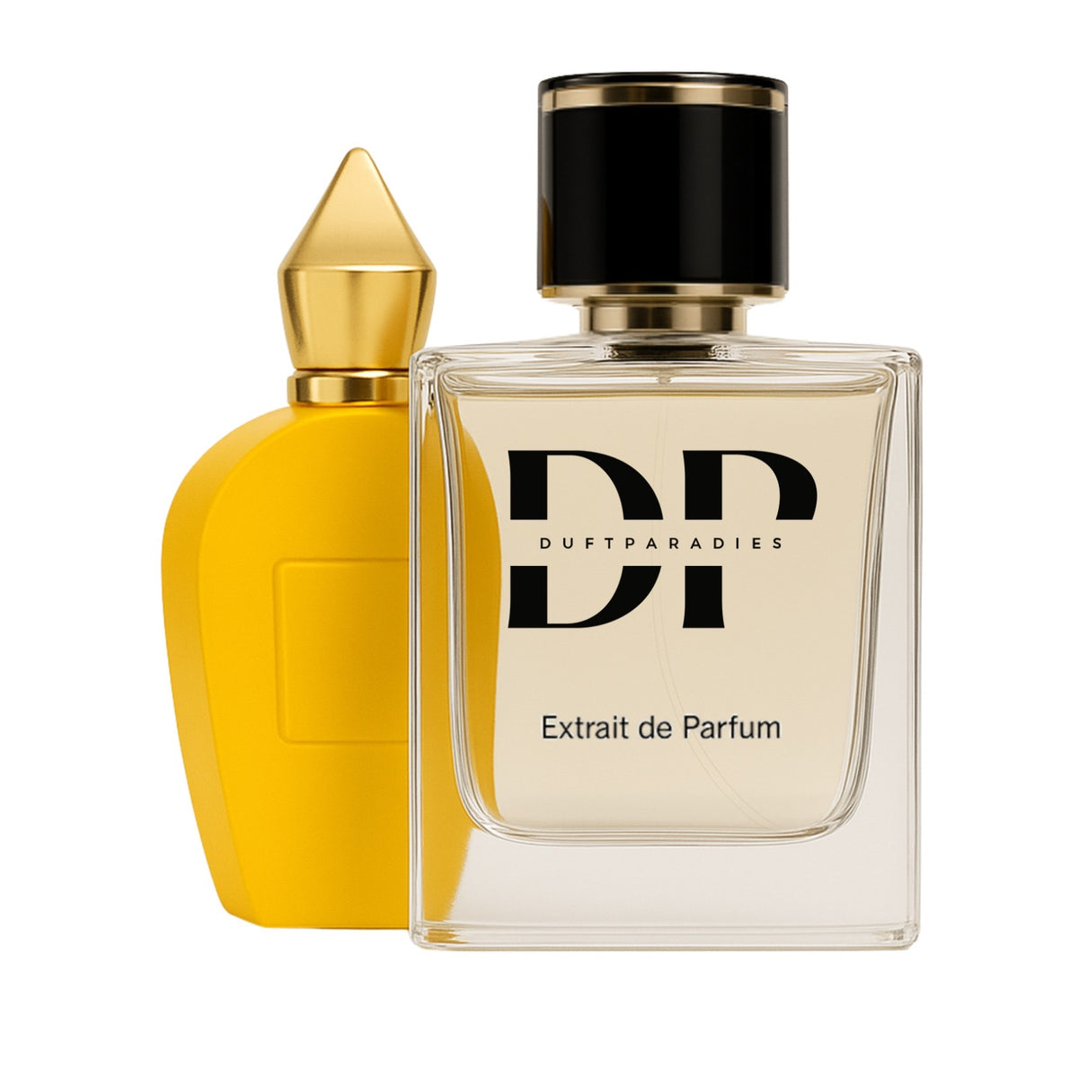 Duftparadies M36 Purba GOLD Parfümflasche mit goldener Verpackung, elegantes Design, Duftparadies Branding sichtbar.