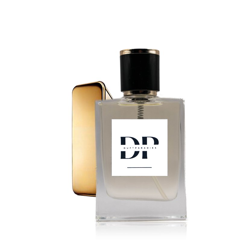 Duftparadies M15 Parfümflasche mit elegantem Design, Nahaufnahme der Verpackung und Flasche auf weißem Hintergrund