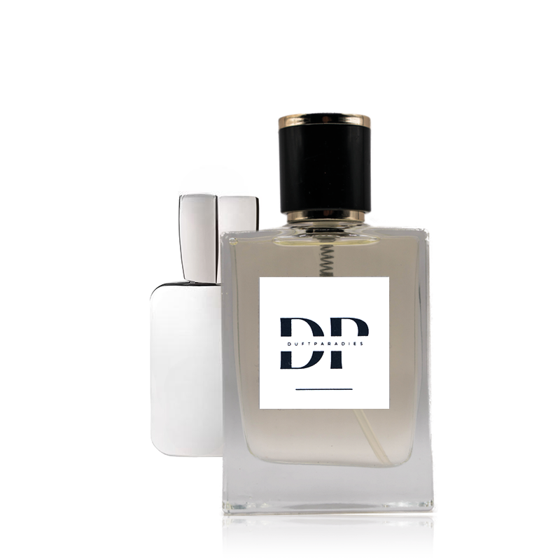 Duftparadies M210 Pegasus Parfümflasche mit goldener Kappe und eleganter Gestaltung, visuell ansprechend und hochwertig.