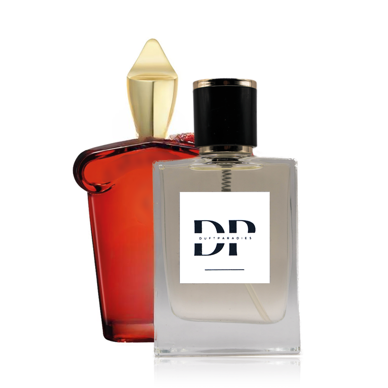 Duftparadies M236 Italia 1888 Parfümflasche mit goldener Kappe und eleganter Verpackung, stilvoll präsentiert.
