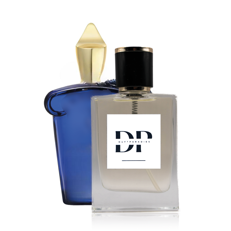 M192 Mefisto Duftparadies Parfümflasche mit elegantem Design und goldfarbenem Deckel auf weißem Hintergrund