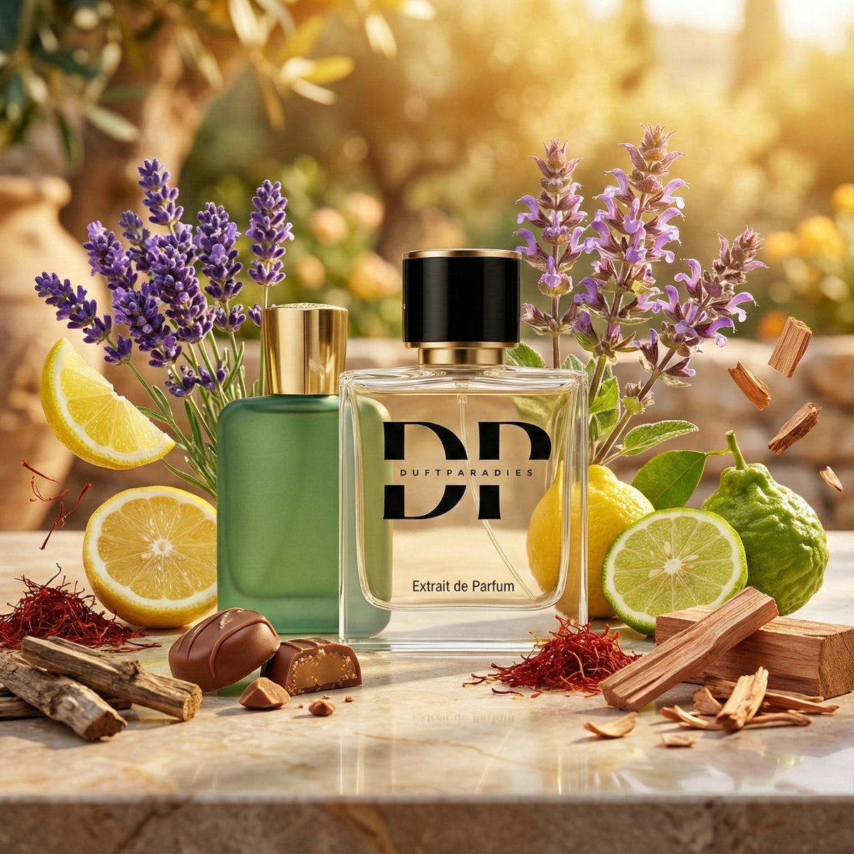 Duftparadies M332 Haltan Raumduftstäbchen mit Flasche und Holzstäbchen, elegante Raumduftverpackung, stilvoll und aromatisch