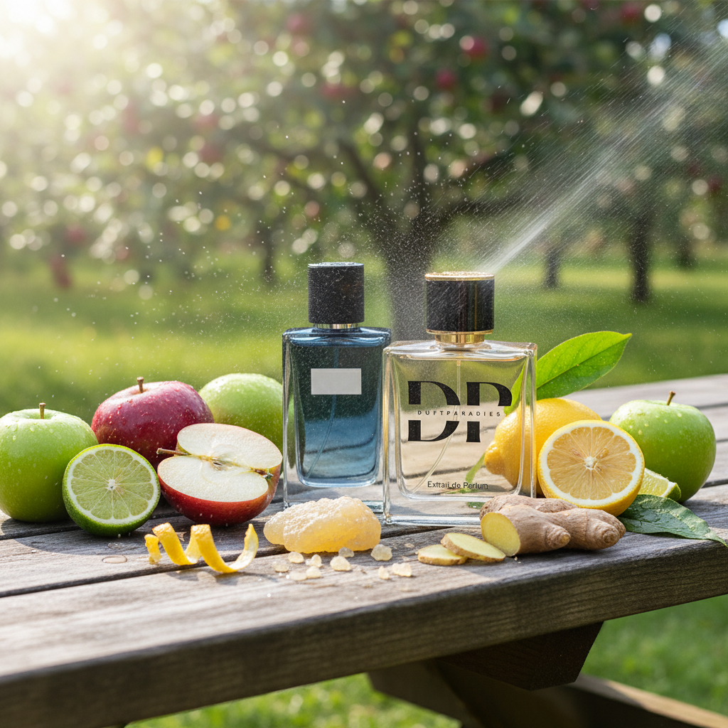 Duftparadies M141 Eau de Parfum Flasche mit eleganter Verpackung, visuell ansprechendes Parfüm für Damen.