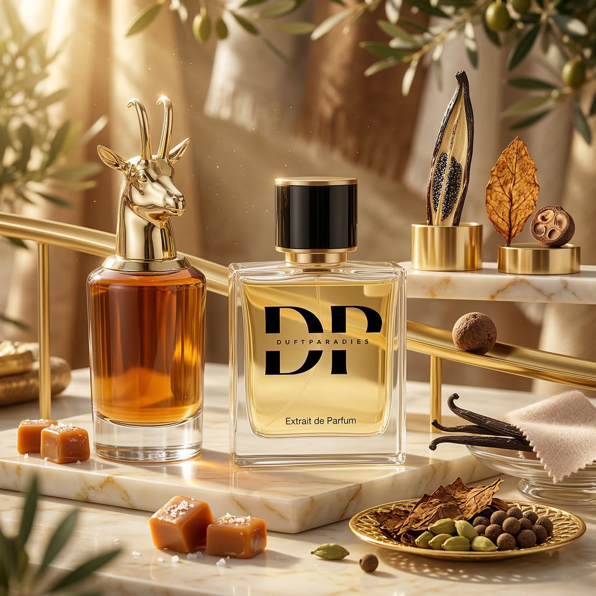 M338 Constance Duftparadies Parfümflasche mit elegantem Design, auf weißem Hintergrund, detailreiche Ansicht des Parfümflasche