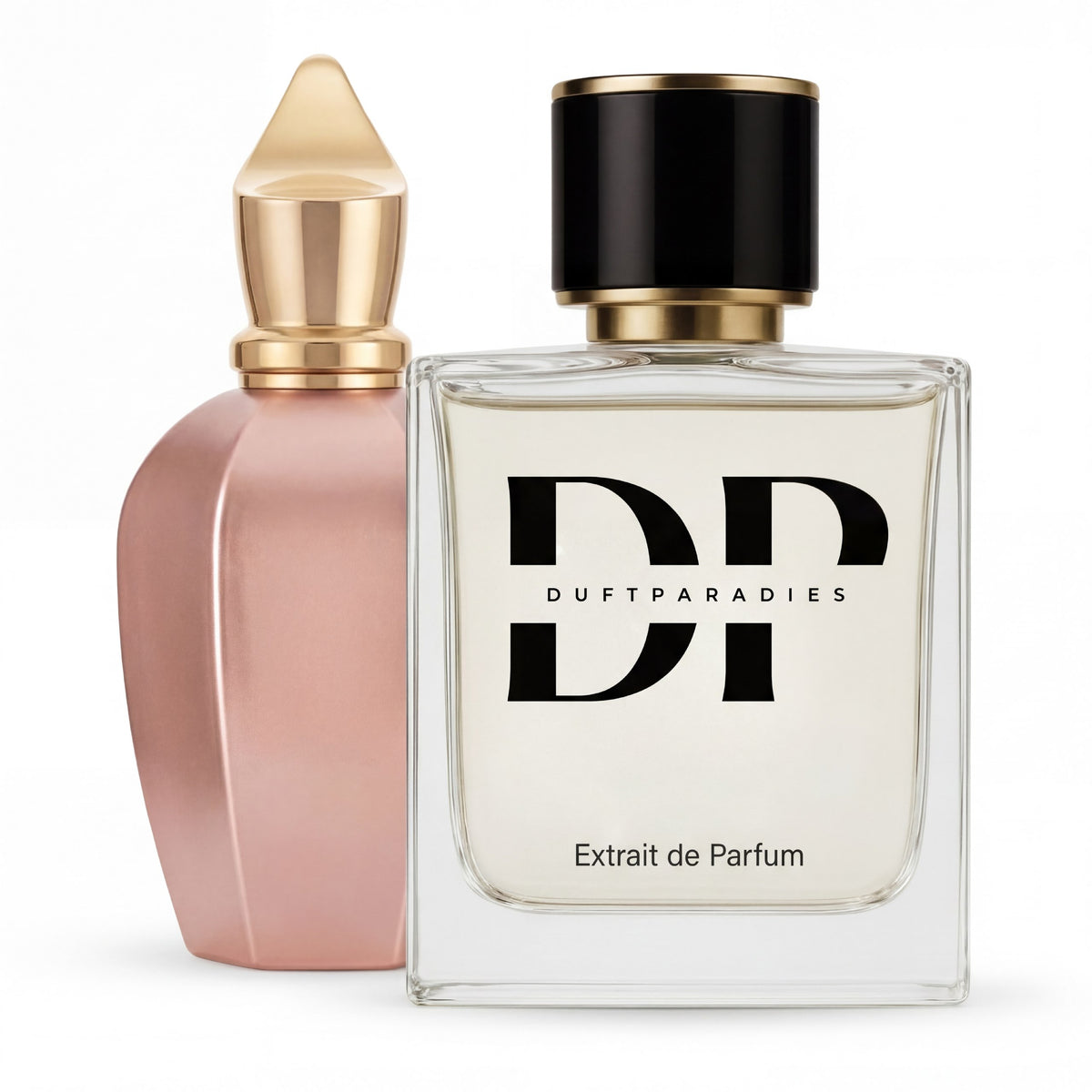 Duftparadies M348 XV Rosé Parfümflasche mit roségoldenem Design und eleganter Verpackung, Duftparfüm für Damen