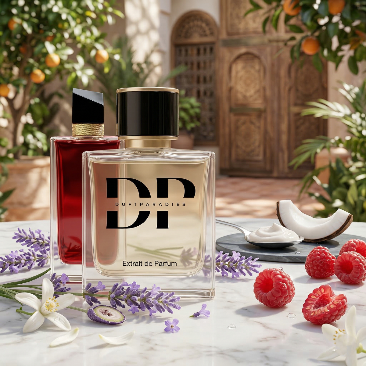 Duftparadies W205 Berry Duftkerze in eleganter Verpackung, fruchtiger Duft, Glasbehälter, ideal für gemütliche Atmosphäre