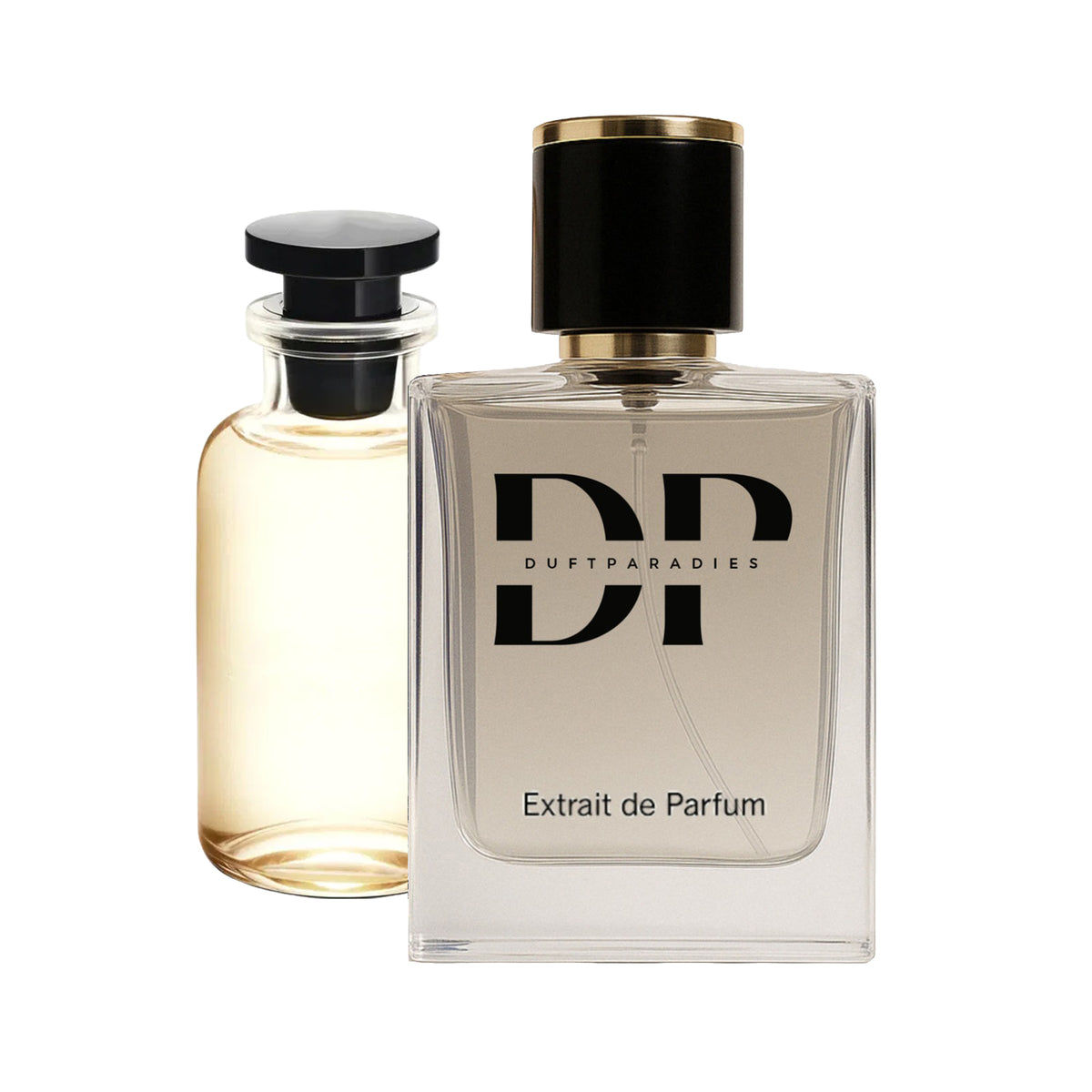 Duftrichtung M138 von Duftparadies, Flasche mit Parfüm, elegantes Design, auf weißem Hintergrund sichtbar