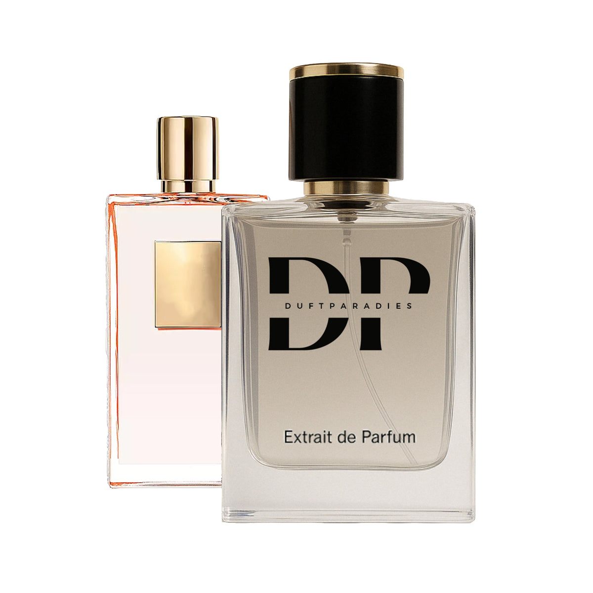 M188 Shy Duftparadies: Flakon mit Duftparfüm, elegantes Design, goldene Akzente, auf weißem Hintergrund.