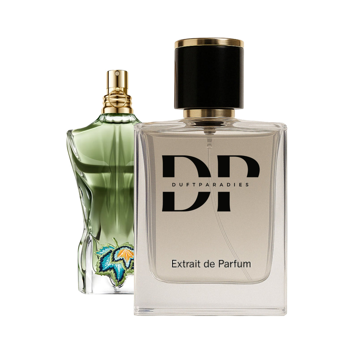 Duftparadies M312 Paradise Garden Duftölflasche mit blumigem Design für angenehmen Raumduft, Nahaufnahme der Flasche