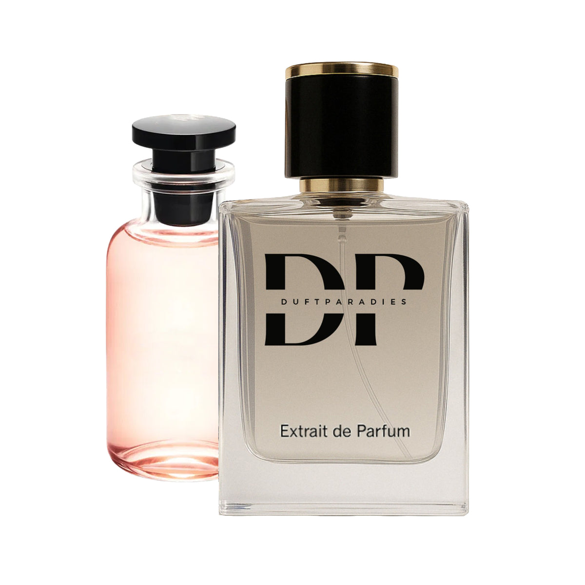 Duftparadies W123 Rose Cassis Parfümflasche mit rosa und lila Design, elegantes Duftparfüm für Damen