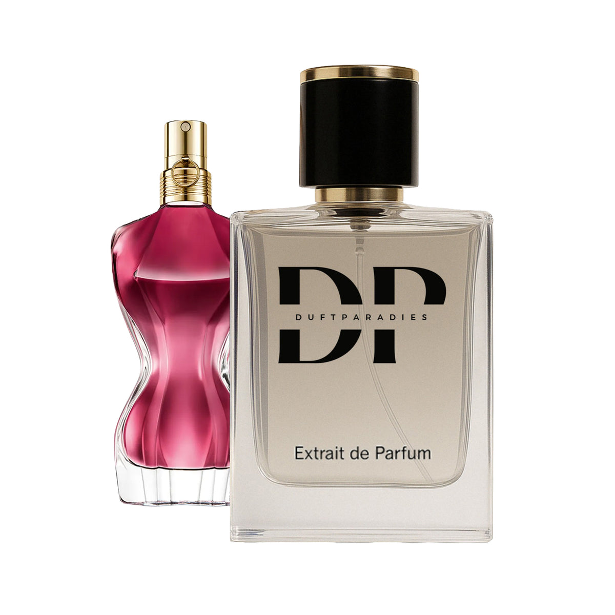 Damenparfüm W42 Lady Bella von Duftparadies, stilvolle Flasche mit blumigem Duft, elegante Verpackung und Design.